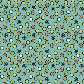 Vintage Halloween Dot Blue