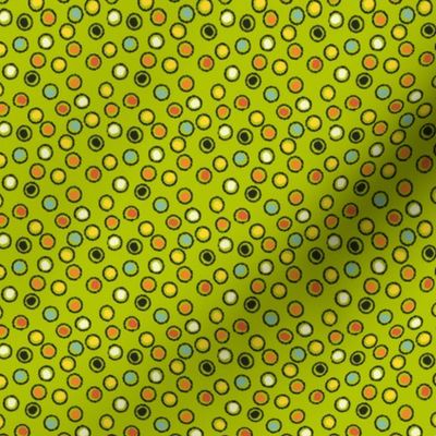 Vintage Halloween Dot Green