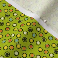 Vintage Halloween Dot Green