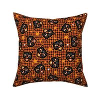 Vintage Halloween Black Cats - Small Textured