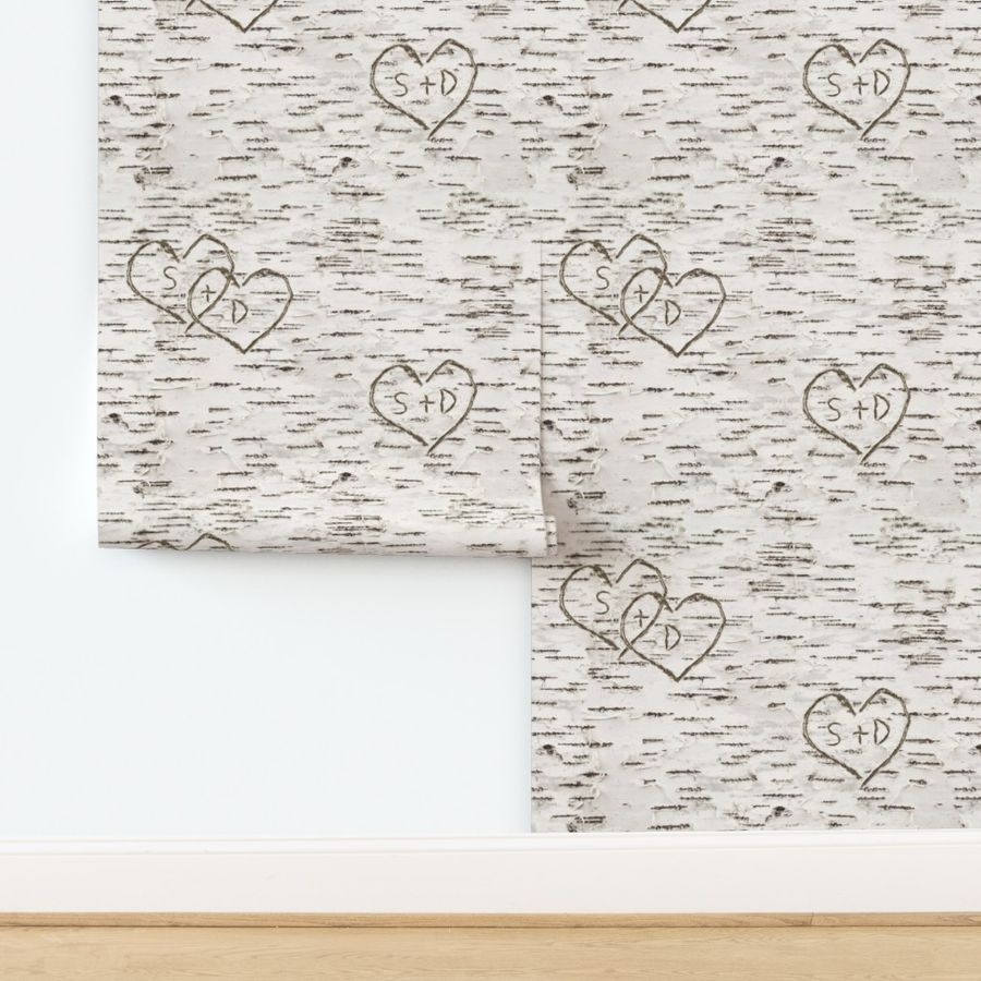 S+D Birch Bark Hearts