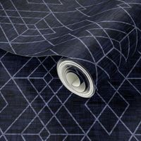 Geometric Grid - Navy texture 