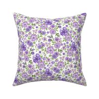 Ditsy Flowers Floral Purple Lilac