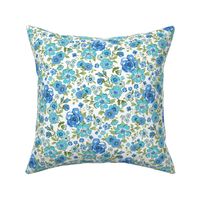 Ditsy Flowers Floral Blue