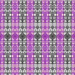 Tribal Stripe - Purple & Gray