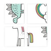 Unicorn,Rainbow,Pinguin, Stegosaurus,Bunny,Bear Pillow Plush Plushie Softie Cut & Sew
