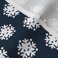 Kawaii love snow flake winter wonderland japan lovers design navy blue