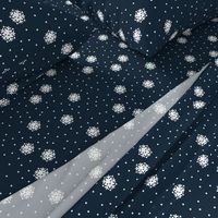 Kawaii love snow flake winter snowy day wonderland japan lovers design navy blue