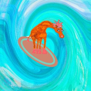 Giraffe Surfing