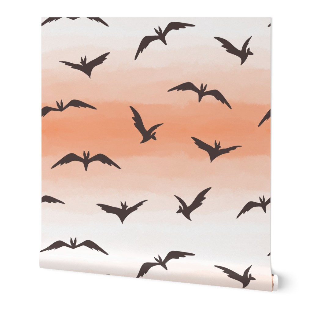 Ombre Spooky Halloween Bats in the Belfry