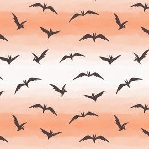 Ombre Spooky Halloween Bats in the Belfry