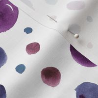 Watercolor polka dots - violet