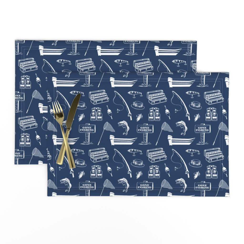 Gone Fishin' // Navy Blue // Small