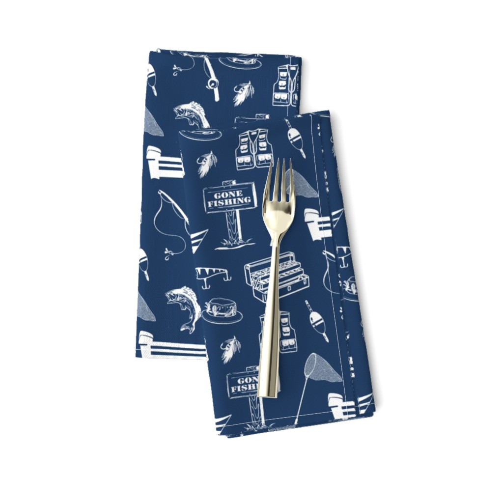 Gone Fishin' // Navy Blue // Small