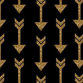 Gold Chevron Arrows Black 