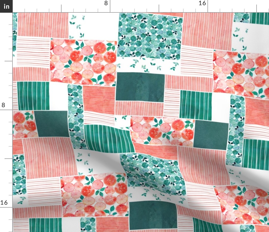 Summer fruit cheater quilt