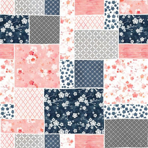 Cherry blossom patchwork