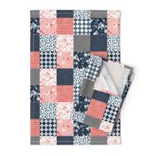 Cherry blossom squares cheater quilt 