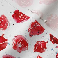 Watercolor roses - red