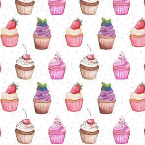 watercolor cupcakes