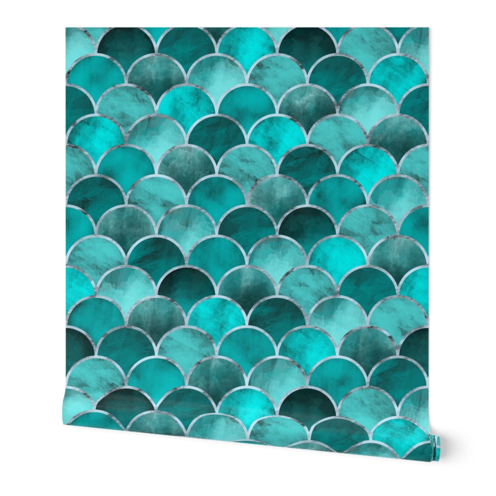 Abstract Waves (Turquoise)