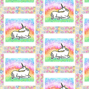 Unicorn Art- Floral Frame