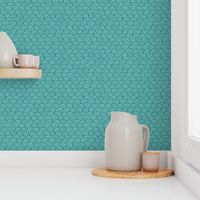 hills - teal and navy