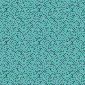 hills - teal and navy