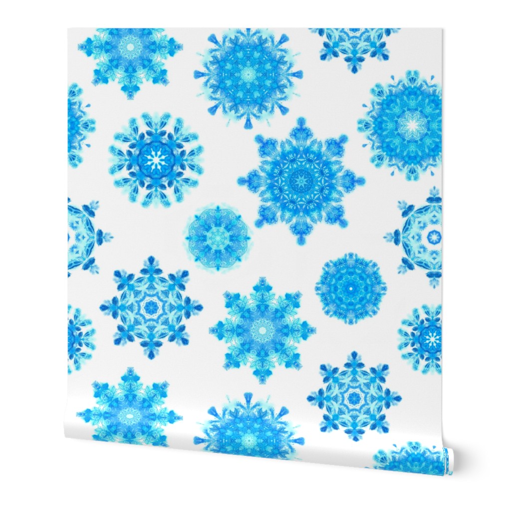 Watercolor snowflakes