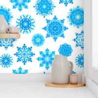 Watercolor snowflakes