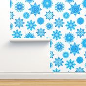 Watercolor snowflakes