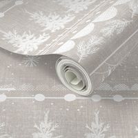 Vintage Christmas Stripe (taupe)