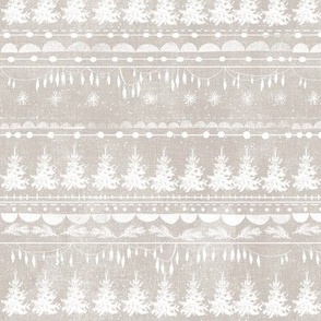 Vintage Christmas Stripe (taupe)