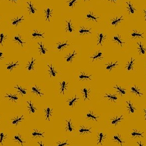 ants marching - gold