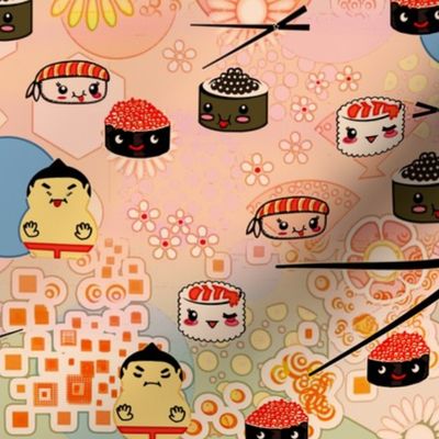 kawaii sushi for sumo wrestlers