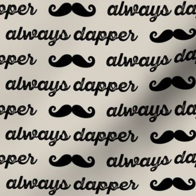 always dapper - black on beige