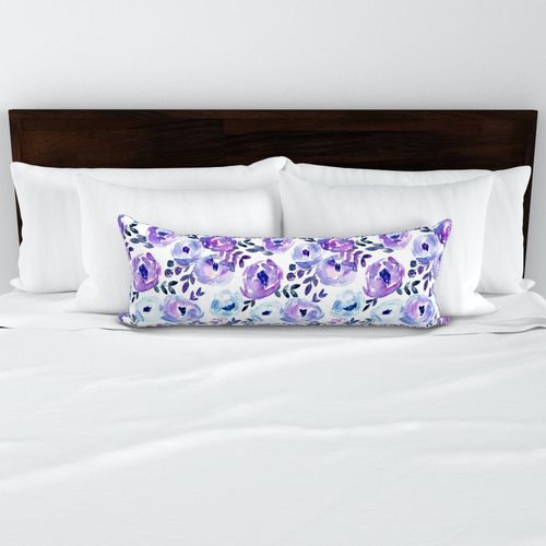 Ultra Violet Loose Abstract Winter Watercolor Floral 