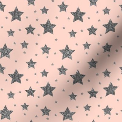 Shiny Stars on pastel pink