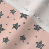 Shiny Stars on pastel pink