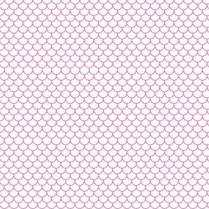 Fishscales mini - white with medium pink