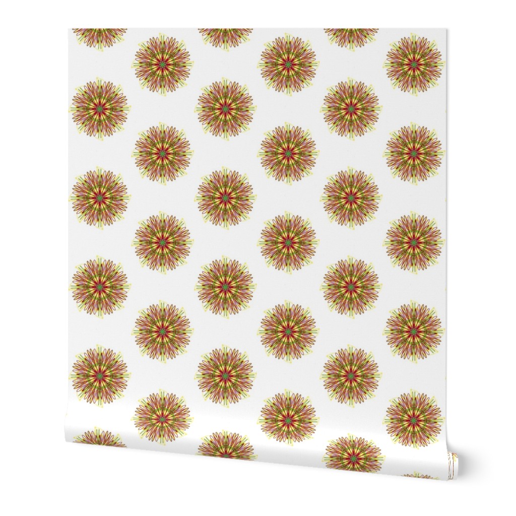 Loopy Floral Delights  on White