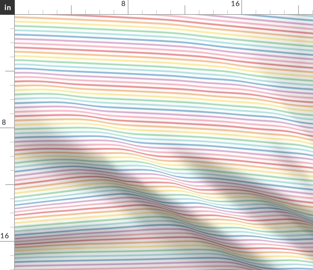 pastel rainbow fun stripes no1 horizontal