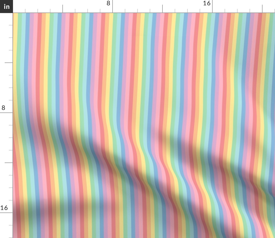 pastel rainbow fun stripes no2 vertical