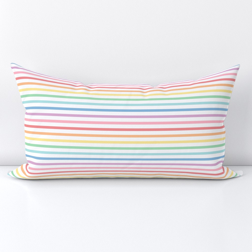 XL pastel rainbow fun stripes no1 horizontal
