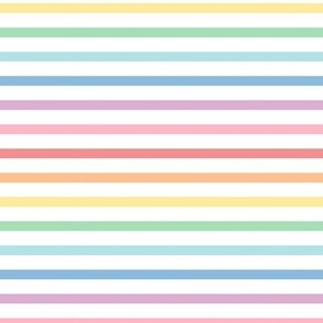 XL pastel rainbow fun stripes no1 horizontal