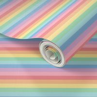 XL pastel rainbow fun stripes no2 horizontal