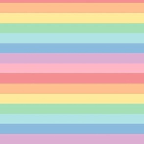XL pastel rainbow fun stripes no2 horizontal