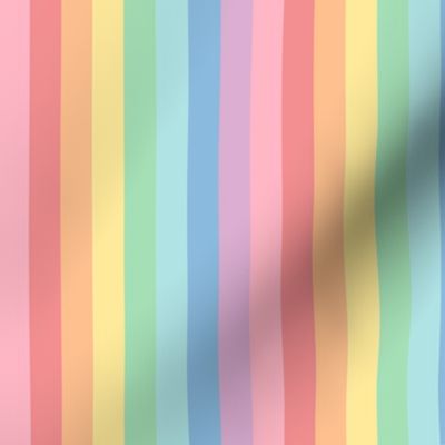 XL pastel rainbow fun stripes no2 vertical