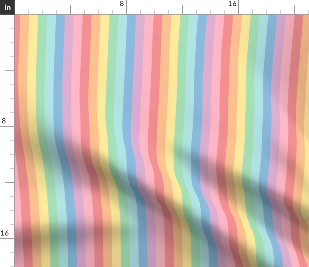 XL pastel rainbow fun stripes no2 vertical