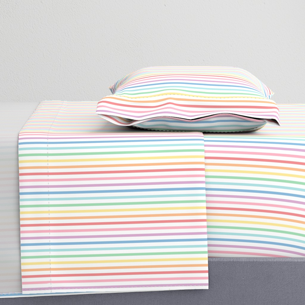 XL pastel rainbow fun stripes no1 vertical